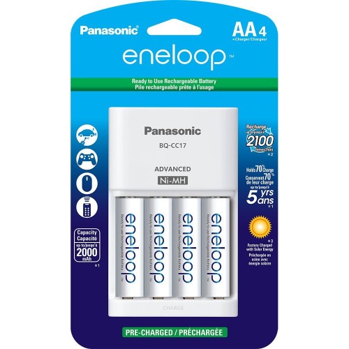 Panasonic Eneloop AA 4Pack with Charger Panasonic Eneloop AA 4Pack with Charger